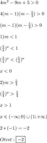 4m^{2}-9m+50\\\\4(m-1)(m-\frac{5}{4})0\\\\(m-1)(m-\frac{5}{4})0\\\\1)m