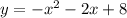 y=-x^2-2x+8