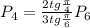 P_{4} =\frac{2tg\frac{\pi }{4}}{3tg\frac{\pi }{6}}P_{6}