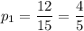 p_1=\dfrac{12}{15} =\dfrac{4}{5}