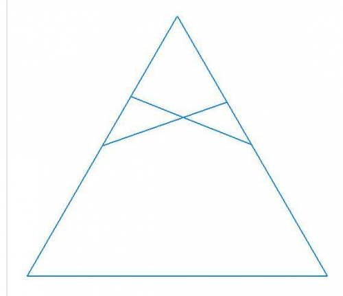 Как из трапеции сделать 3 треугольника 4 четырехугольника 1 пятиугольник двумя линиями