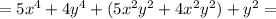 =5x^4+4y^4+(5x^2y^2+4x^2y^2)+y^2=