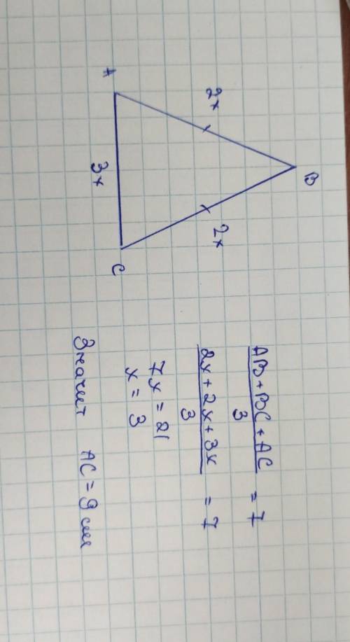 Довжини сторін рівнобедерного трикутника відноситься як 2: 2: 3.знайдіть основу цього трикутника,якщ