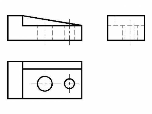 30 построить третий вид и разрез в !