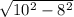 \sqrt{10^{2} -8^{2} }