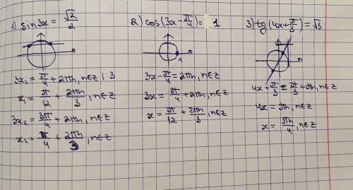 решите простейшие триганомптрические уравнения​