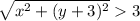 \sqrt{x^2+(y+3)^2}3