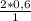 \frac{2*0,6}{1}