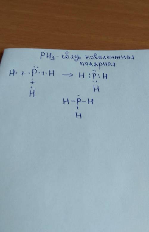 Составьте электронную схему соединения PHз и определите вид химической связи в нем​