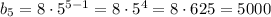 b_5=8\cdot 5^{5-1}=8\cdot 5^4=8\cdot 625=5000