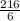 \frac{216}{6}