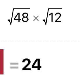 Обчислити корінь48 × корінь12