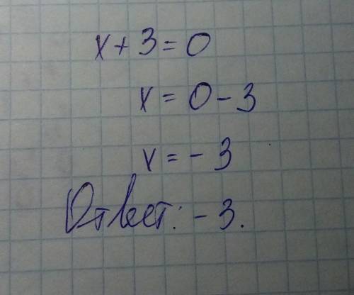 Розв'яжіть рівнянняr) x + 3 = 0.​