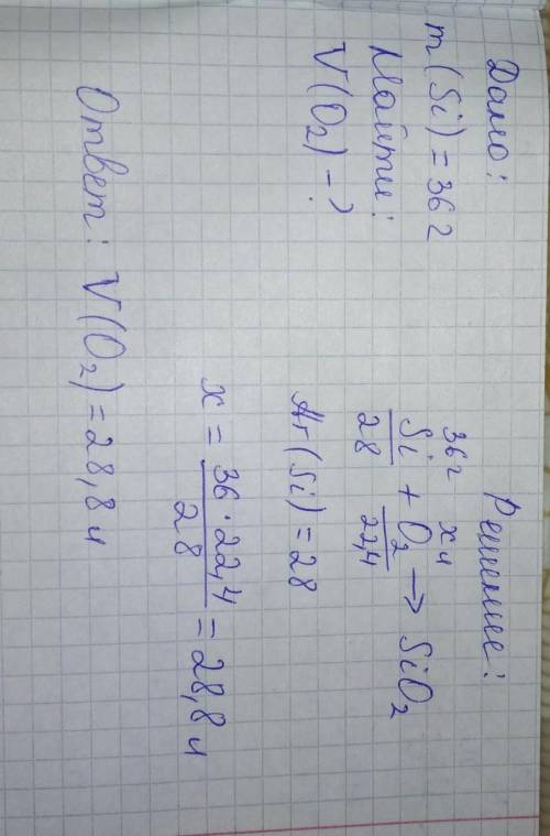 Какой объём кислорода необходимо для окисления 36г крмения?