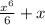 \frac{x ^{6} }{6} + x