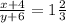 \frac{x+4}{y+6} =1\frac{2}{3}