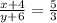 \frac{x+4}{y+6} =\frac{5}{3}