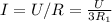 I=U/R = \frac{U}{3R_1}