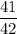 \displaystyle \frac{41}{42}