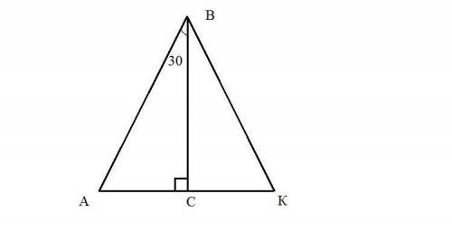 Катет прямоугольного треугольника лежащий против угла 30 градусов равен половине гипатенузы. для док