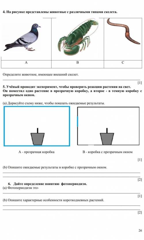 СОЧ по биологии за 3четверть нужно