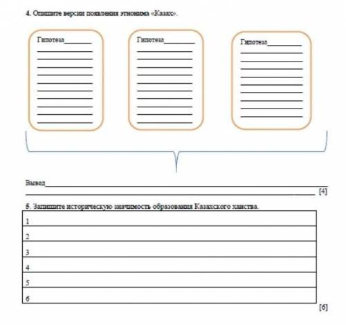 Соч по истории Казахстана 3 четверть 6 класс