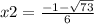 x2 = \frac{ - 1 - \sqrt{73} }{6}