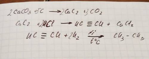 Здійснити перетворення CaCO3 - C2H6