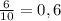 \frac{6}{10}=0,6