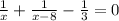 \frac{1}{x} +\frac{1}{x-8} -\frac{1}{3} =0