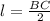 l=\frac{BC}{2}