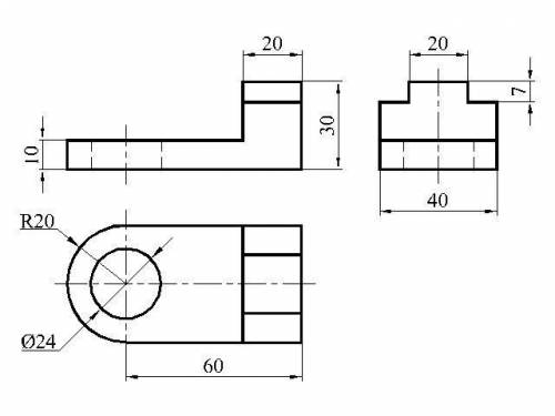 Нарисовать проекцию в трёх видах( сбоку,сверху,снизу)​