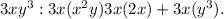 3xy^3: 3x(x^2y)3x(2x)+3x(y^3).