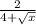 \frac{2}{4+\sqrt{x} }