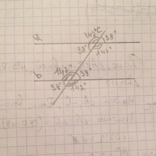Прямые а и б параллельны, с секущая по данным рисунка найди все остальные углы