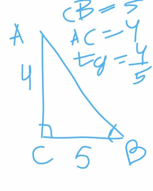 Постройте угол tg которого равен 4/5