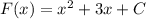 F(x)=x^{2}+3x+C