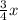 \frac{3}{4} x