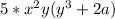 5*x^{2} y(y^{3}+2a)