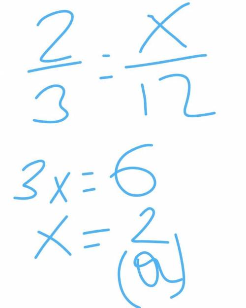 Найдите неизвестный член пропорции а) 2/3 = х/12 б) 8/х = 4/3 в) 6/1,2 = 10/х г) 2 1/7/3 1/3 = 1 2/7