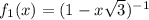 f_1(x)=(1-x\sqrt{3})^{-1}