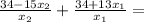 \frac{34-15x_2}{x_2}+\frac{34+13x_1}{x_1}=