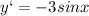 y` = -3sinx