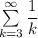 \sum\limits_{k=3}^\infty\dfrac{1}{k}