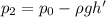 p_{2}=p_{0}-\rho gh'