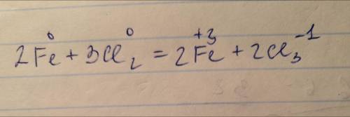 2Fe + 3Cl2 = 2FeCl3 ионное уравнение составить