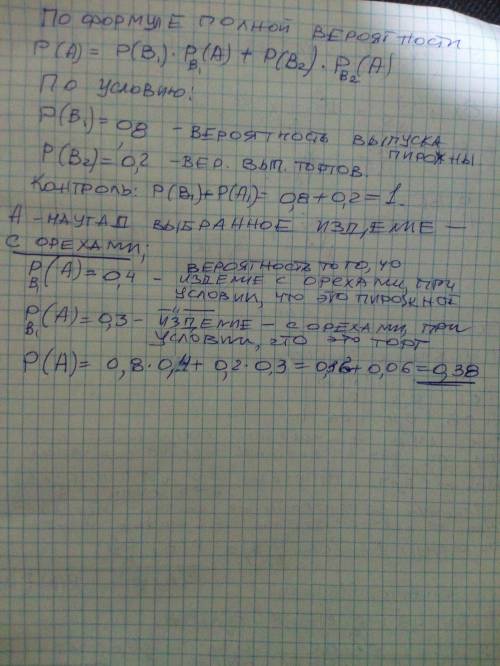 .В кондитерском цехе выпускают торты и пирожные, причём пирожные составляют 80%. Известно, что 30% т