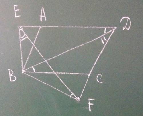 В параллелограмме abcd проведены высоты be и bf к сторонам ad и cd соответственно. Докажите, что тре