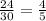 \frac{24}{30} =\frac{4}{5}