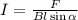 I=\frac{F}{Bl\sin \alpha}